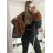 Jacke Winterjacke mit Kapuze und Fell Damen Übergröße (46-54) POLISH FASHION BLI19YP-18057-12