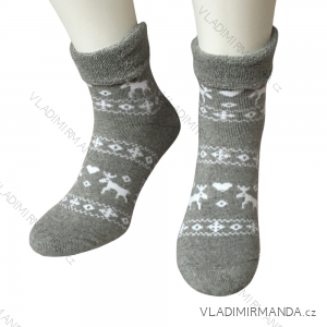 Ponožky vianočné teplé termo dámske (36-40) POLSKÁ MODA DPP22268G