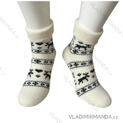 Ponožky vianočné teplé termo dámske (36-40) POLSKÁ MODA DPP22268W