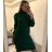 Šaty dlouhé pletené s rolákem dlouhý rukáv dámské (S/M/L ONE SIZE) ITALSKá MóDA IM4212363/DR červená S/M/L