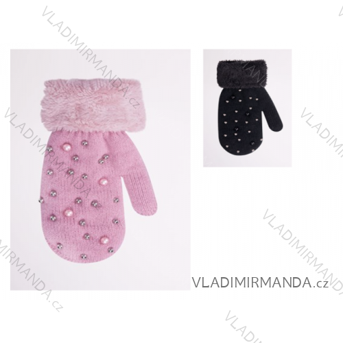 Rukavice palčáky s perlami dámské (ONE SIZE) YOCLUB R-088A/D/71