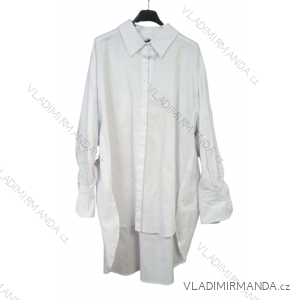 Košile dlouhý rukáv dámská prodloužená (OVERSIZE) ITALSKÁ MÓDA IM821SCARLET