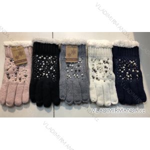 Rukavice zimní teplé pletené dámské (ONE SIZE) ORCHIDEJ ORC21106
