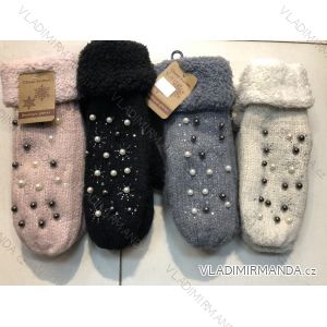 Rukavice zimní teplé pletené palčáky dámské (ONE SIZE) ORCHIDEJ ORC21109