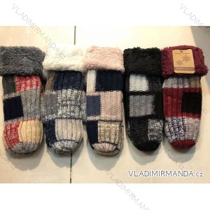 Rukavice zimní teplé pletené palčáky dámské (ONE SIZE) ORCHIDEJ ORC21121