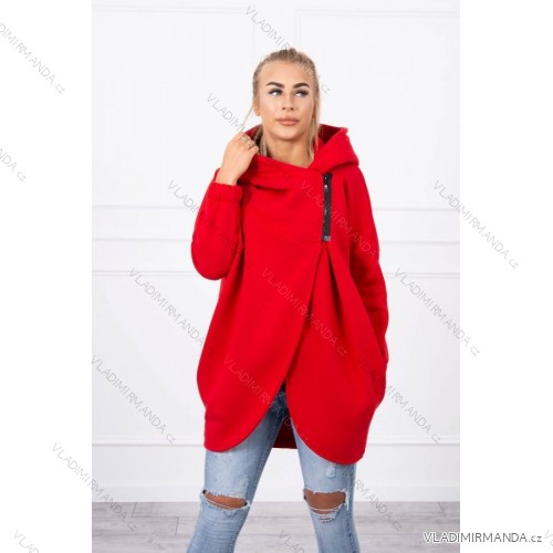 Bluza z krótkim suwakiem czerwona