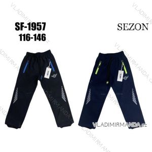 Kalhoty softshell tenké dětské dorost chlapecké (116-146) SEZON SEZ23SF-1957