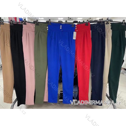Kalhoty dlouhé elegantní dámské (S/M ONE SIZE) ITALSKÁ MÓDA IMWC22014