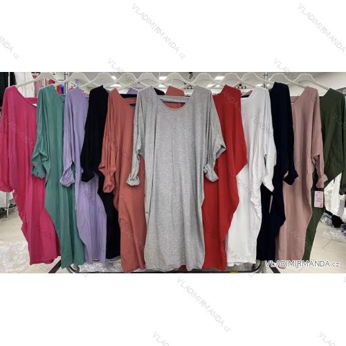 Šaty oversize dlhý rukáv dámske (L/XL ONE SIZE) TALIANSKA MÓDA IMWA22093
