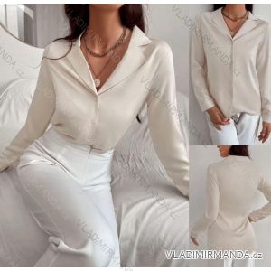 Košile/halenka elegantní dlouhý rukáv dámská (S/M ONE SIZE) ITALSKÁ MÓDA IMM22028
