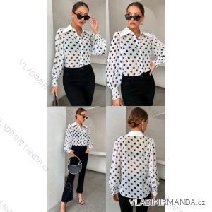 Košile/halenka elegantní dlouhý rukáv dámská (S/M ONE SIZE) ITALSKÁ MÓDA IMM22036
