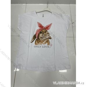Tričko krátký rukáv dámské nadrozměr (2XL-4XL) TURECKÁ MÓDA TMWG22G12564