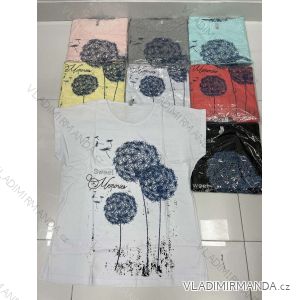 Tričko krátký rukáv dámské nadrozměr (2XL-4XL) TURECKÁ MÓDA TMWG22G12520