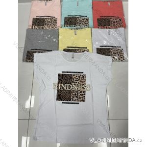 Tričko krátký rukáv dámské nadrozměr (2XL-4XL) TURECKÁ MÓDA TMWG22G1216