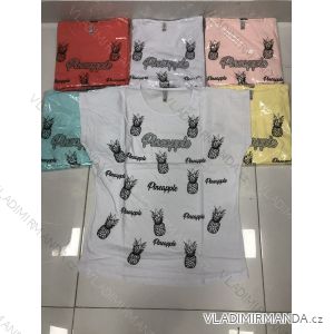 Tričko krátký rukáv dámské nadrozměr (2XL-4XL) TURECKÁ MÓDA TMWG22G1286