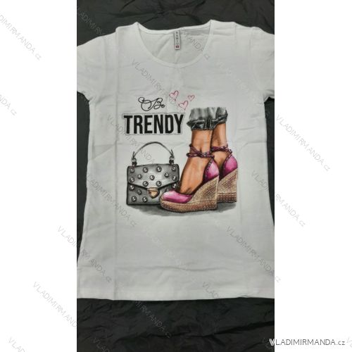 Tričko krátký rukáv dámské nadrozměr (2XL-4XL) TURECKÁ MÓDA TMWG22G12311