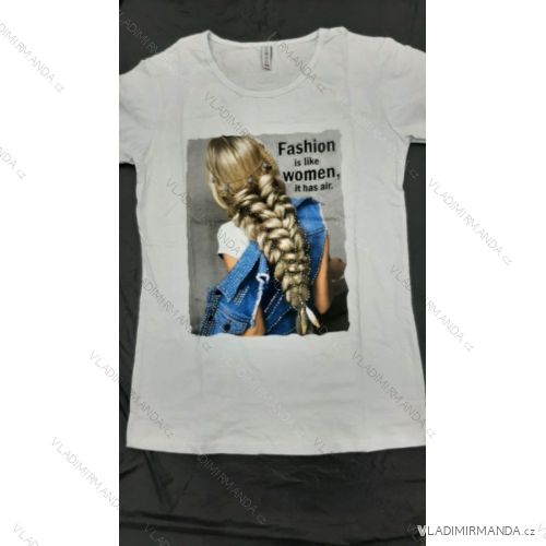 Tričko krátký rukáv dámské (M-XL) TURECKÁ MÓDA TMWG22G12657