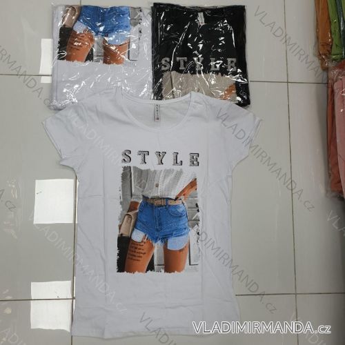 Tričko krátký rukáv dámské (M-XL) TURECKÁ MÓDA TMWG22G12325