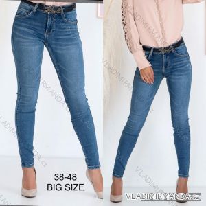 Rifle jeans dlhé dámske nadrozmer (38-48) JEANS JAW22223