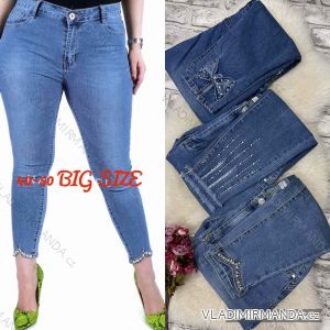 Rifle jeans dlhé dámske nadrozmer (42-50) JEANS JAW22234