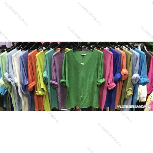 Tunika dlouhý rukáv dámská (S/M ONE SIZE) ITALSKÁ MÓDA IMWD22248