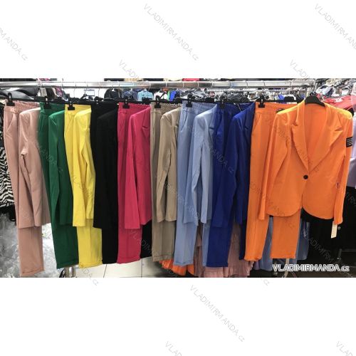 Souprava elegantní sako a kalhoty dámská (S/M ONE SIZE) ITALSKÁ MÓDA IMWA22258