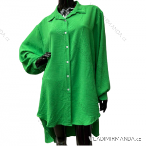Košile oversize prodloužená dlouhý rukáv dámské (S/M ONE SIZE) ITALSKÁ MÓDA IMWA22373