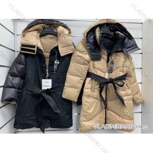 Bunda/kabát zimní prodloužená oboustranná s kapucí dámská (36-40) ITALSKÁ MÓDA IMK20983/DR