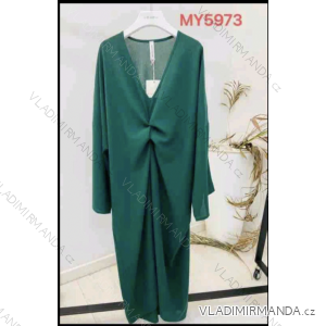 Šaty maxi dlouhý rukáv dámské (2XL/3XL ONE SIZE) ITALSKÁ MÓDA IMM22MY5973