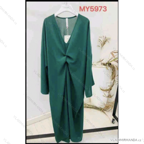 Women's Maxi Long Sleeve Dress (2XL / 3XL ONE SIZE) ITALIAN FASHION IMM22MY5973