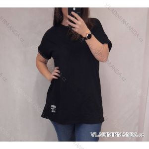 Tunika oversize krátký rukáv dámská nadrozměr (2XL/3XL ONE SIZE) ITALSKÁ MÓDA IMD22026