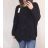 Damen Langarm Pullover (S / M / L Einheitsgröße) ITALIAN FASHION IMWA214327 schwarz XL / 3XL
