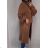 Cardigan pletený dlouhý rukáv dámský ( 3XL/4XL ONE SIZE) ITALSKÁ MÓDA IMD21882 hnědá 3XL/4XL ONE SIZE