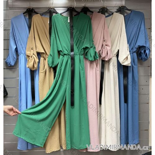 Overal dlhý elegantný dlhý rukáv dámsky (S/M ONE SIZE) TALIANSKA MÓDA IMWG22403