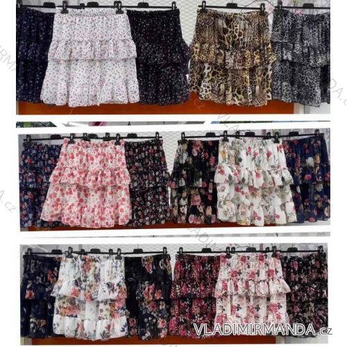 Sukně šifonová krátká dámská (S/M ONE SIZE) ITALSKÁ MÓDA IMWC22406