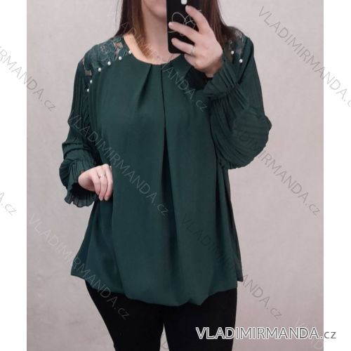 Tunika / Bluse Langarm Damen Oversized (3XL / 4XL ONE SIZE) ITALIAN FASHION IMWQ2191650