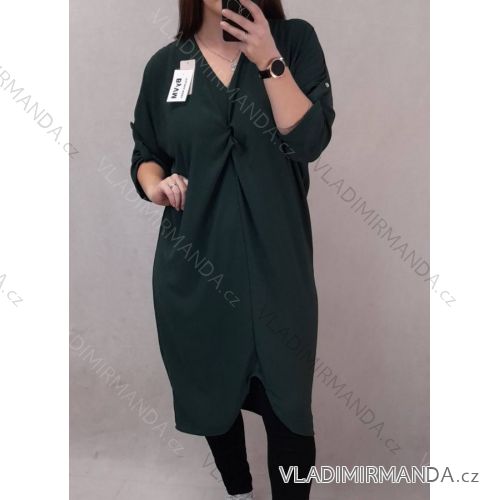 Oversized Maxi Long Sleeve Dress (2xL / 3XL ONE SIZE) ITALIAN FASHION IMWD2120148