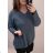 Tunika dlouhý rukáv dámská nadrozměr (3XL/4XL ONE SIZE) ITALSKÁ MÓDA IMWQ21168
