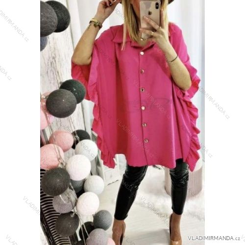 Tunika/Košile oversize dlouhý rukáv dámská (M/L ONE SIZE) ITALSKÁ MÓDA IMWA22567