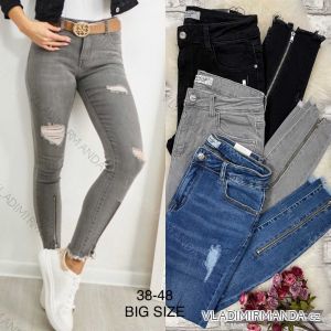 Rifle jeans dlouhé dámské nadrozměr (38-48) JEANS JAW22580