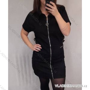 Šaty riflové krátký rukáv dámské nadrozměr (2XL-6XL) GOURD GD22GD8617-LJ/DR