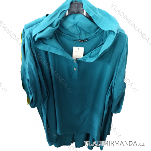 Tunika košilová 3/4 rukáv dámská (L/XL ONE SIZE) ITALSKÁ MÓDA IM722019