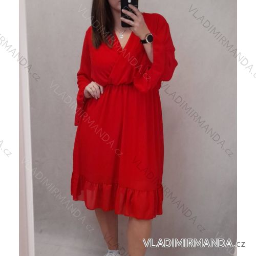 Kleid mit 3/4 Ärmeltasche für Damen (uni sl) ITALIAN Fashion IM3181746