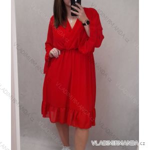 Šaty dlouhý rukáv dámské nadrozměr (XL/2XL ONE SIZE) ITALSKÁ MÓDA IMWQ21243