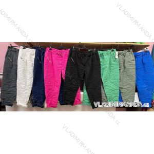 Kalhoty dlouhé strečové dámské nadrozměr (3XL/4XL ONE SIZE) ITALSKÁ MÓDA IMWQ22014