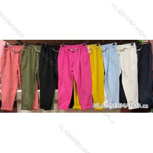 Kalhoty dlouhé strečové dámské nadrozměr (3XL/4XL ONE SIZE) ITALSKÁ MÓDA IMWQ22016