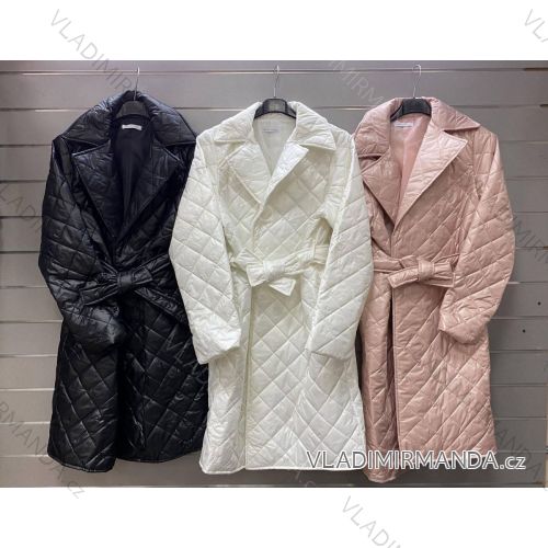 Kabát jarní dlouhý dámský (S/M/L ONE SIZE) ITALSKÁ MÓDA IMWA21006