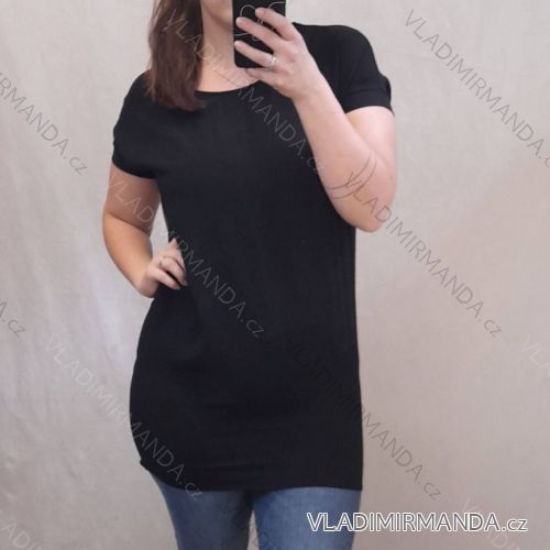 Tunika prodloužená krátký rukáv dámské (M/L ONE SIZE) ITALSKÁ MÓDA IM722007