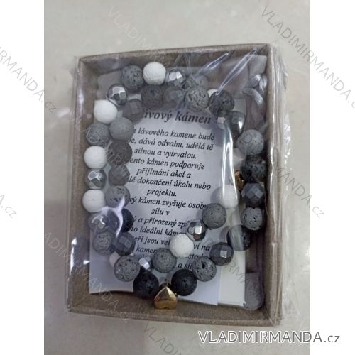 Náramek lávový kámen dámský (ONE SIZE) BIŽUTERIE BIZ22020