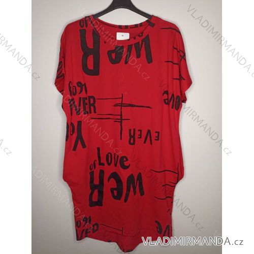 Šaty klasik krátký rukáv dámské nadrozměr (2XL/3XL ONE SIZE) TALIANSKÁ MÓDA IMB22510